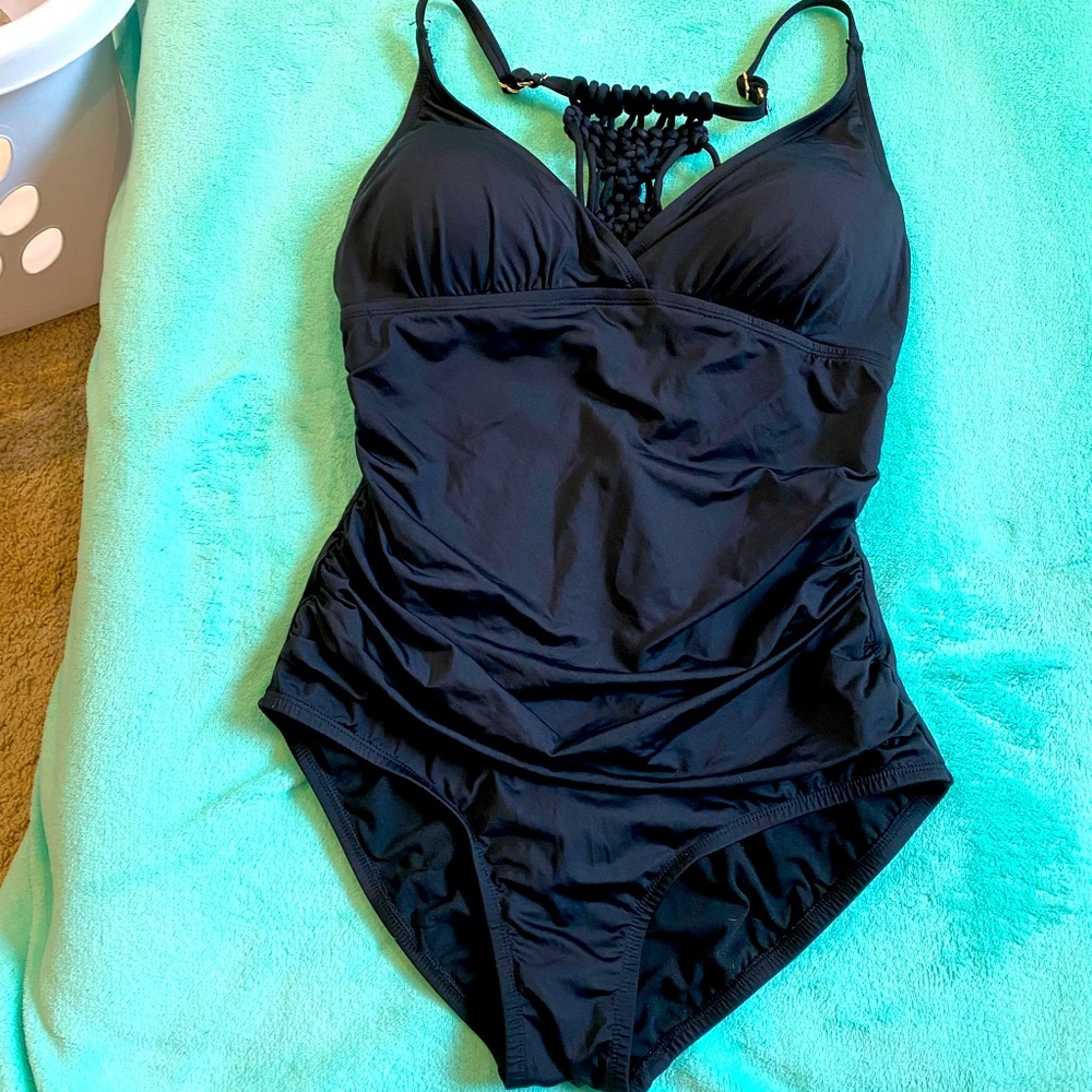 Miraclesuit one piece swimsuit with crochet back